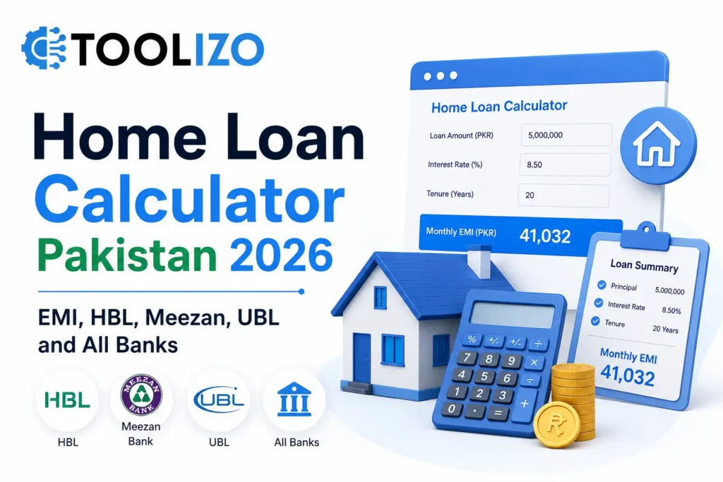 Home Loan Calculator Pakistan 2026 EMI, HBL, Meezan, UBL and All Banks