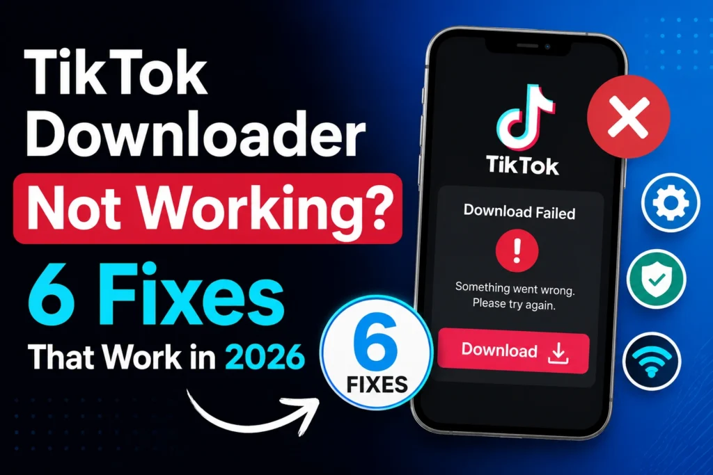 TikTok Downloader Not Working 6 Fixes That Work in 2026